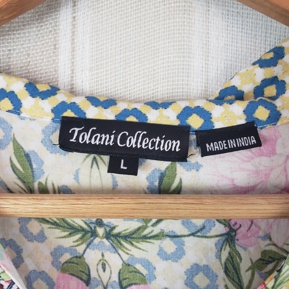 Vintage Tolani Collection Boxy Fit Boho Blouse‎ Size Large - Picture 4 of 11